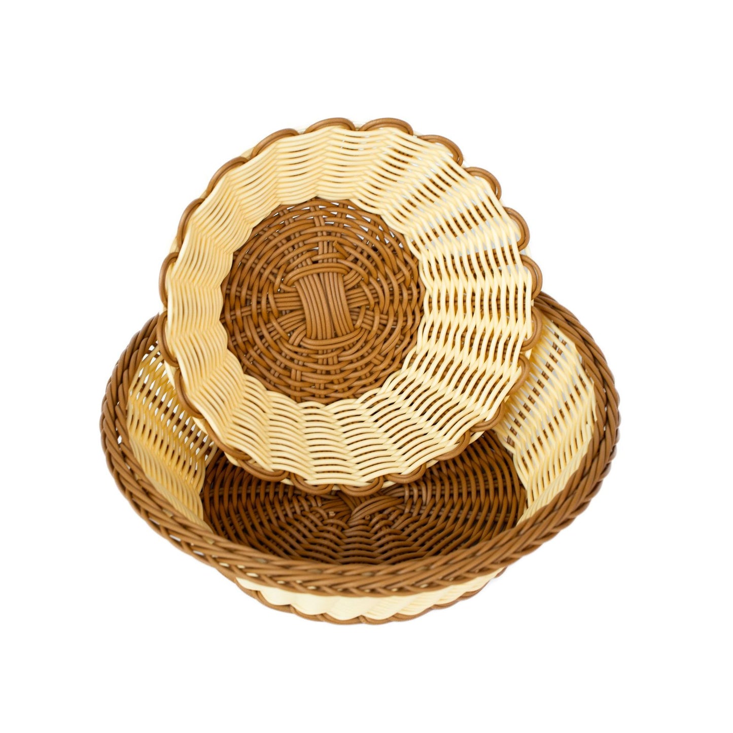 Damen ästhetischer Obstschale mit Scalloped Design Karnz