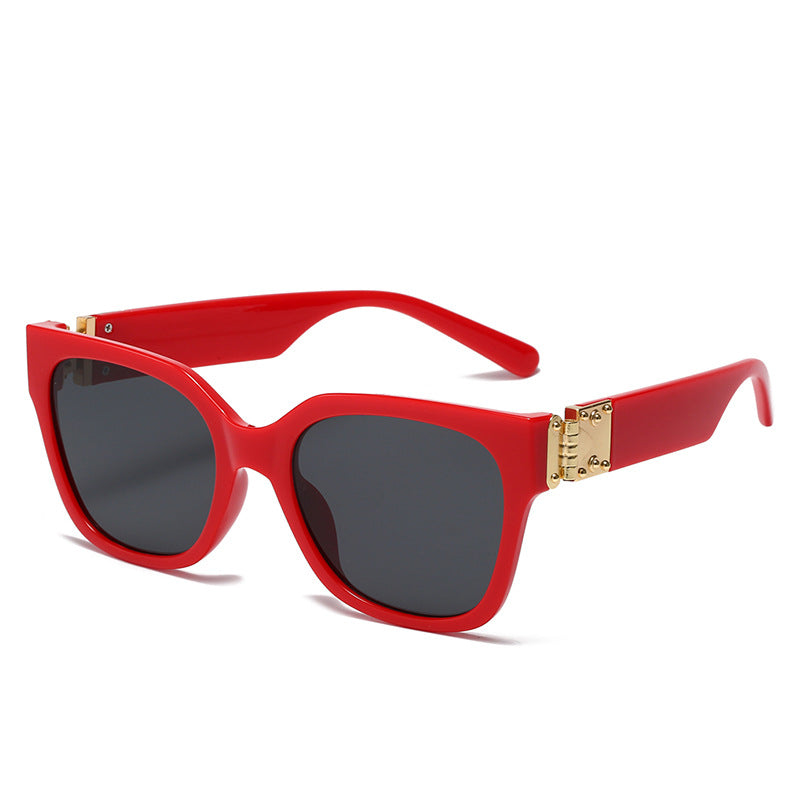 Damen edle Oversized Sonnenbrille mit luxuriösem Metall-Akzent Karnz