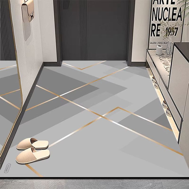 Modern geometrischer Eingangsbereich Teppich