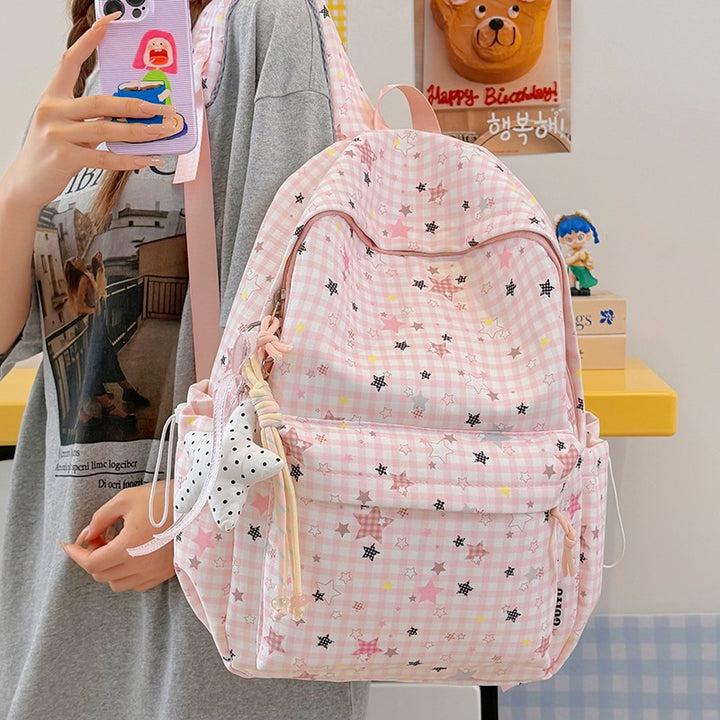 Stylische Gepunktete Sternenmuster Rucksack Karnz