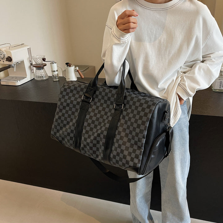 Elegante Schachbrett Reise Duffle Tasche Karnz