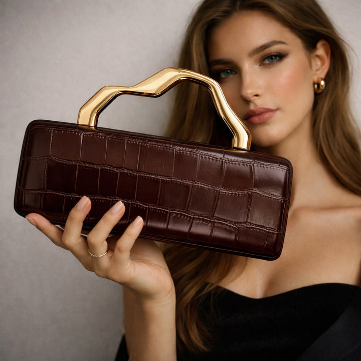 Elegante Krokodil-Muster Clutch