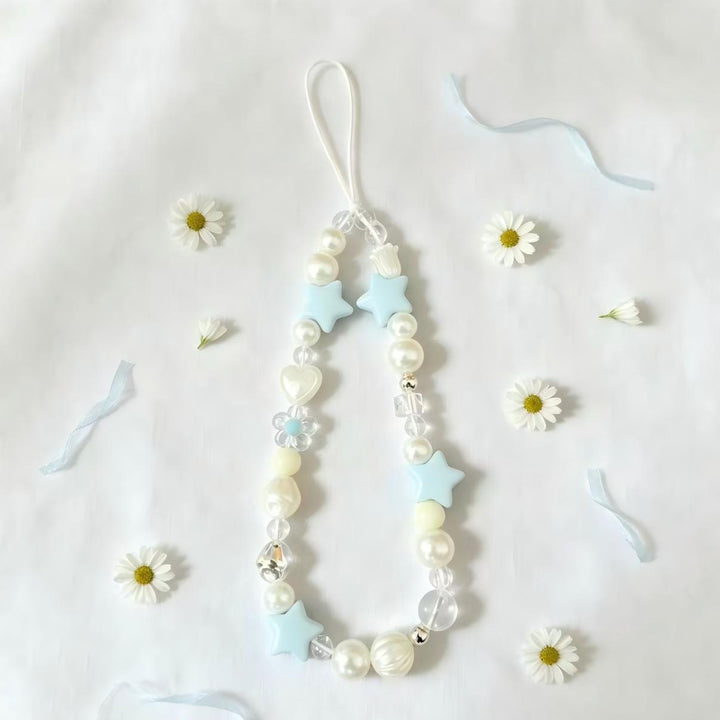 Dekorativer Stern- und Perlen-Handyanhänger Karnz