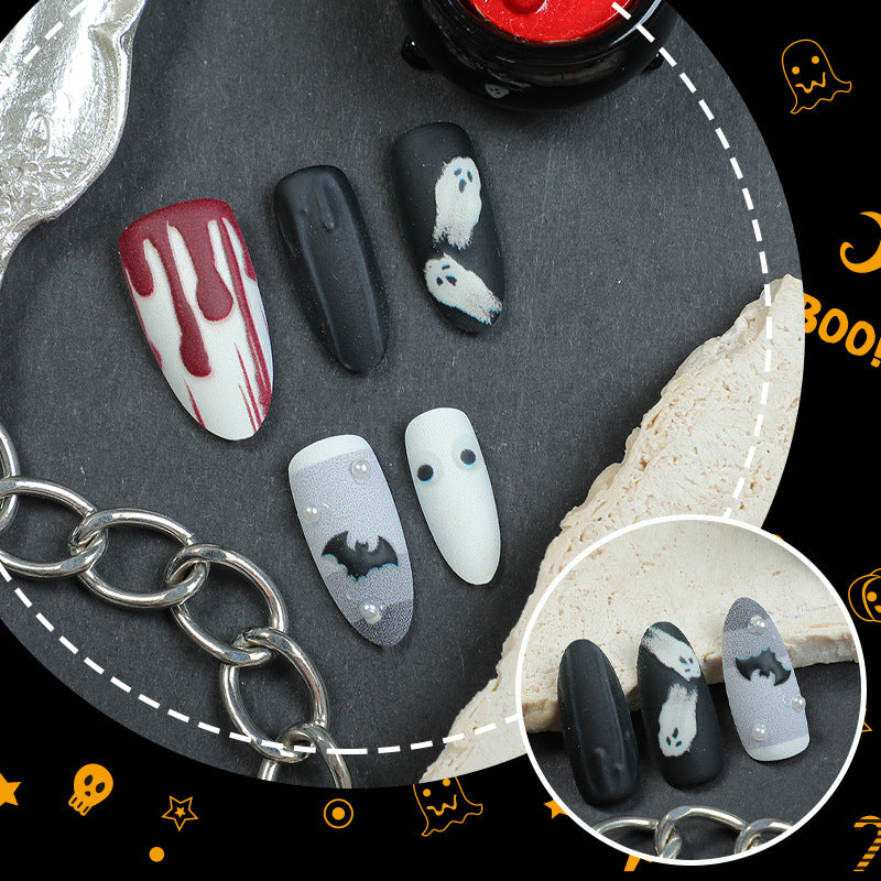 Halloween-Themen Press-On Nagelkunst Set 1790636236