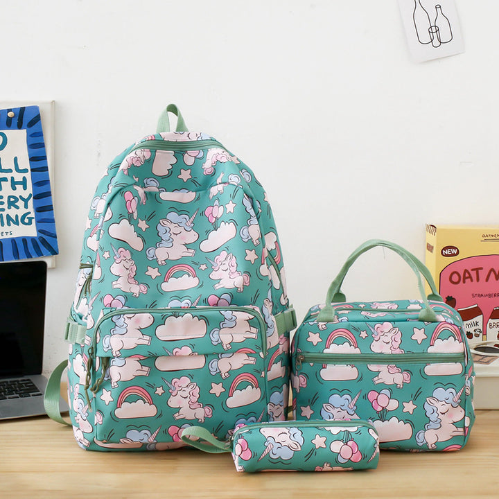 Rucksackset mit Buntem Einhorn-Motiv Karnz