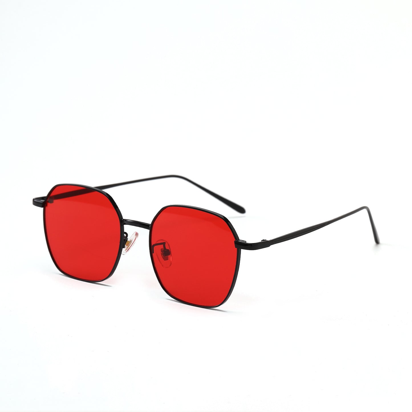 Damen geometrische Sonnenbrille mit modernem Metallrahmen Karnz