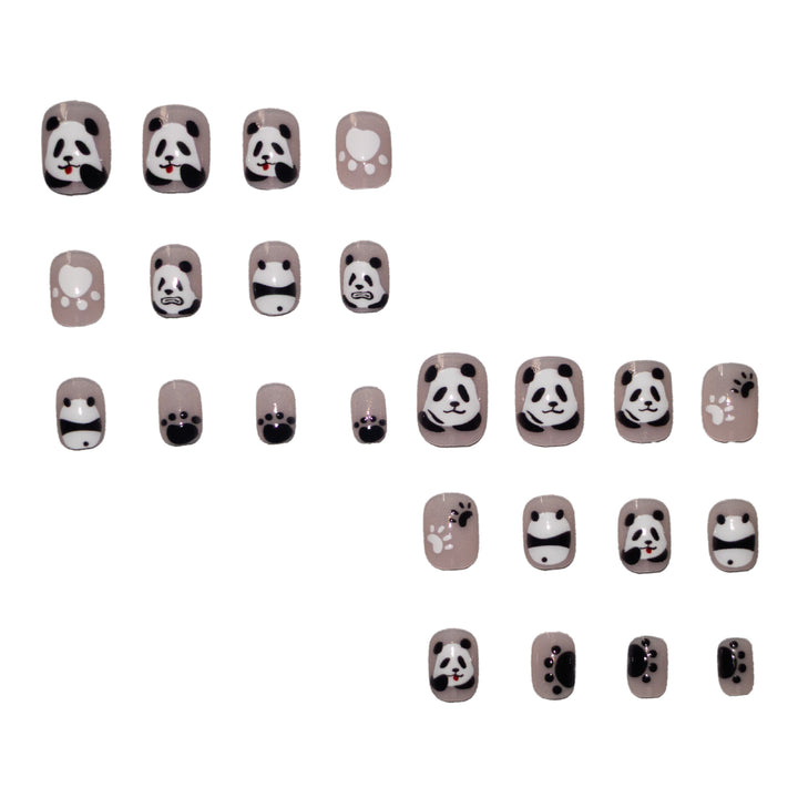 Kreatives Panda-Themen-Nagelkunst-Set