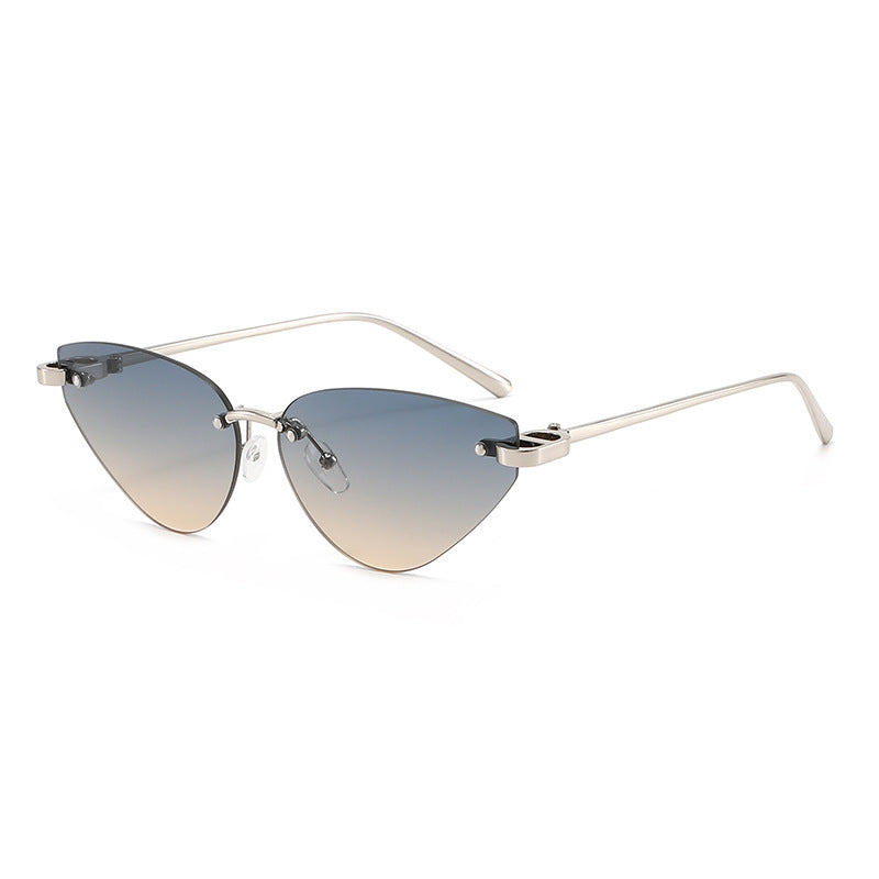 Damen elegante Cat-Eye Sonnenbrille mit ultraleichtem Metallrahmen Karnz