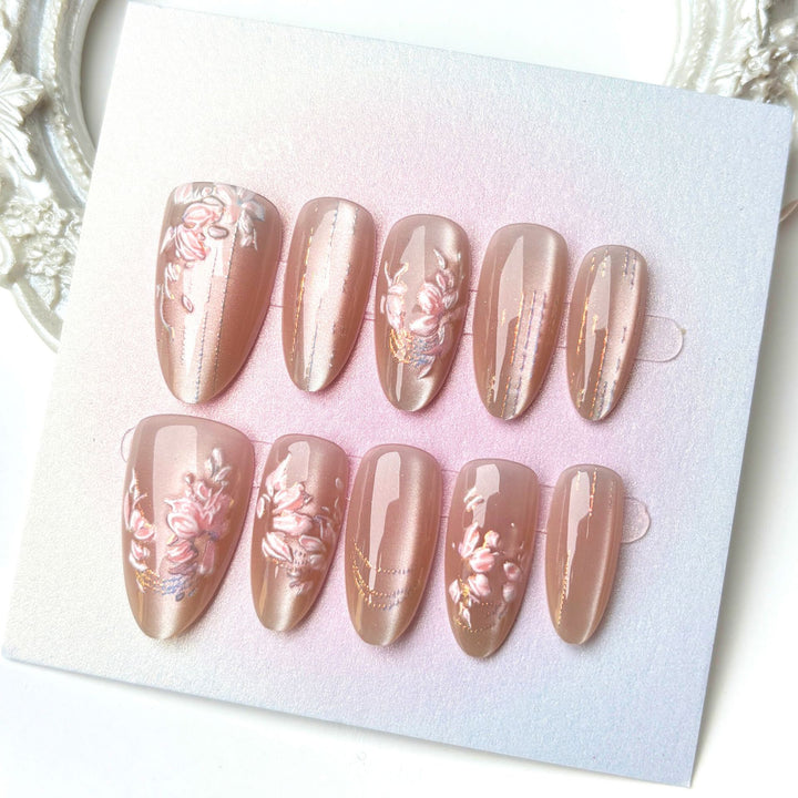 Künstlerisches Florales Nagelkunstset