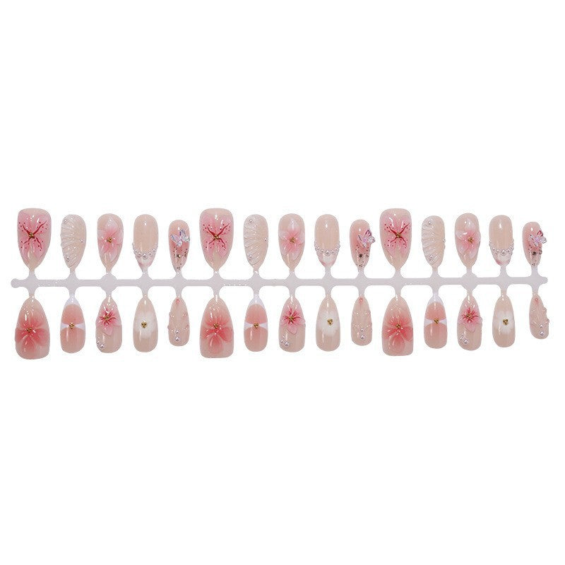 Blumenverzierte Press-On-Nagelkollektion