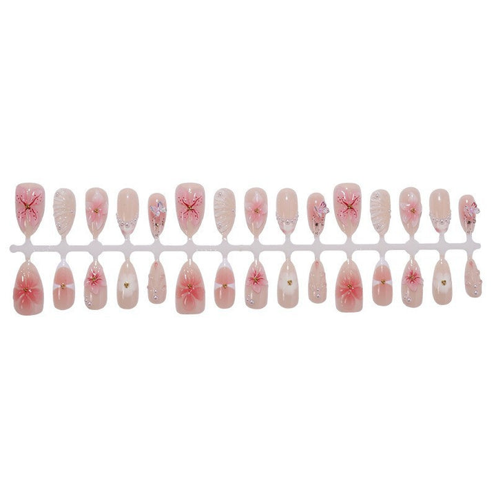 Blumenverzierte Press-On-Nagelkollektion