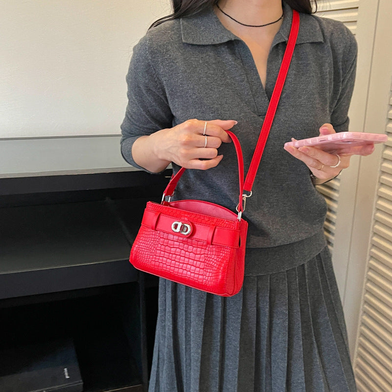 Elegante Kroko-Prägung Mini Crossbody