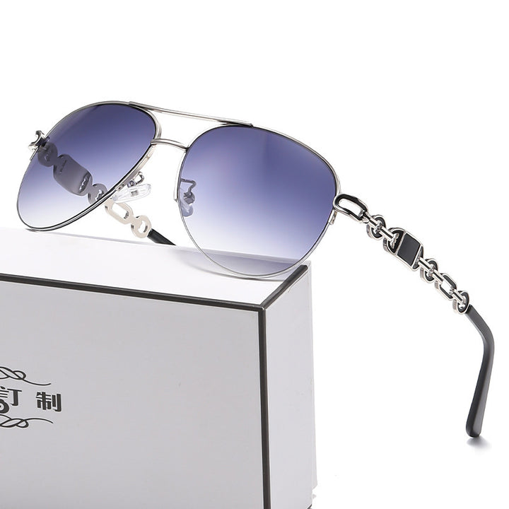 Damen Aviator-Sonnenbrille mit modischem Kettendetail Karnz