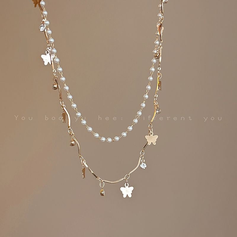 Gestuftes Opal- und Perlen-Halsband Karnz