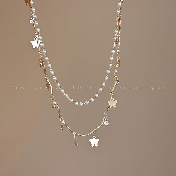 Gestuftes Opal- und Perlen-Halsband Karnz
