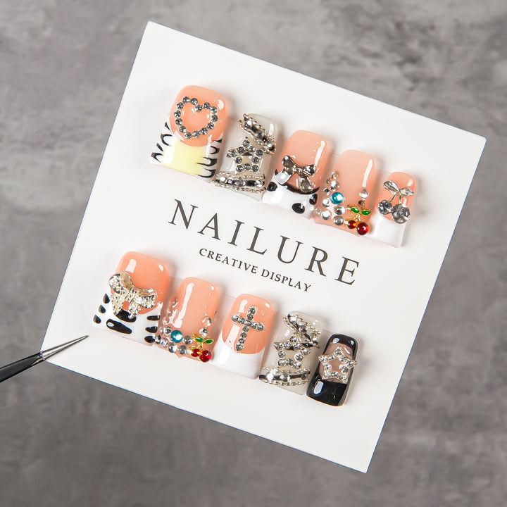 Kreative 3D Press-On Nagelkunst