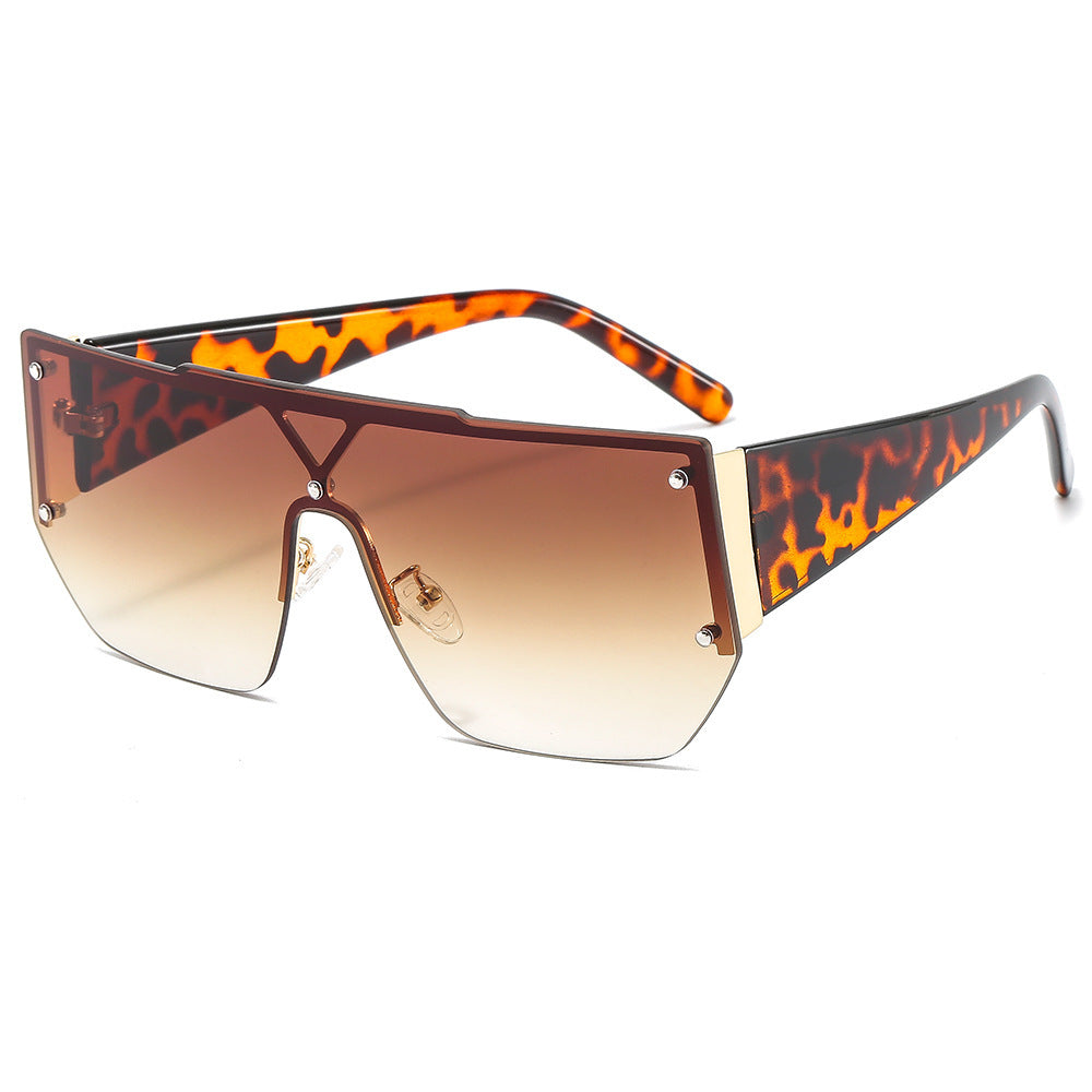 Damen modische Oversize-Sonnenbrille mit einzigartigem geometrischen Rahmen Karnz
