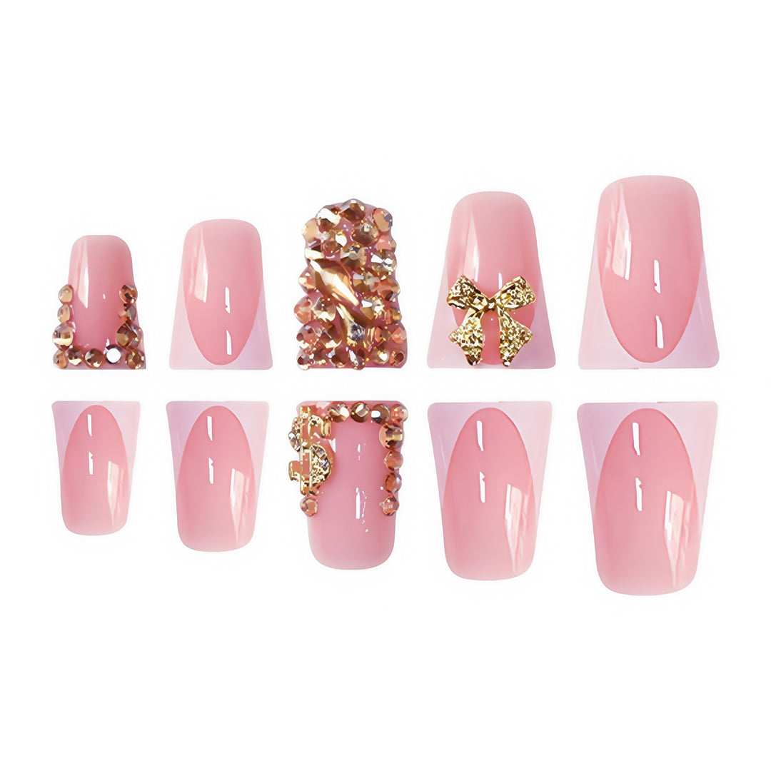 Dekorative kristallverzierte Nagelkunst Karnz