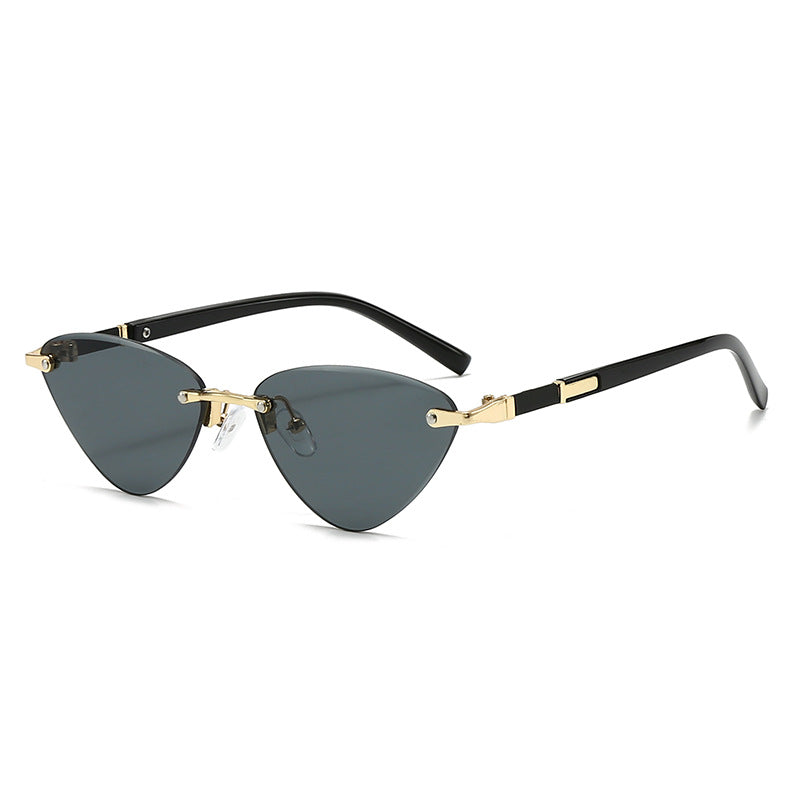 Damen modische Cat-Eye Sonnenbrille mit elegantem Metallrahmen Karnz
