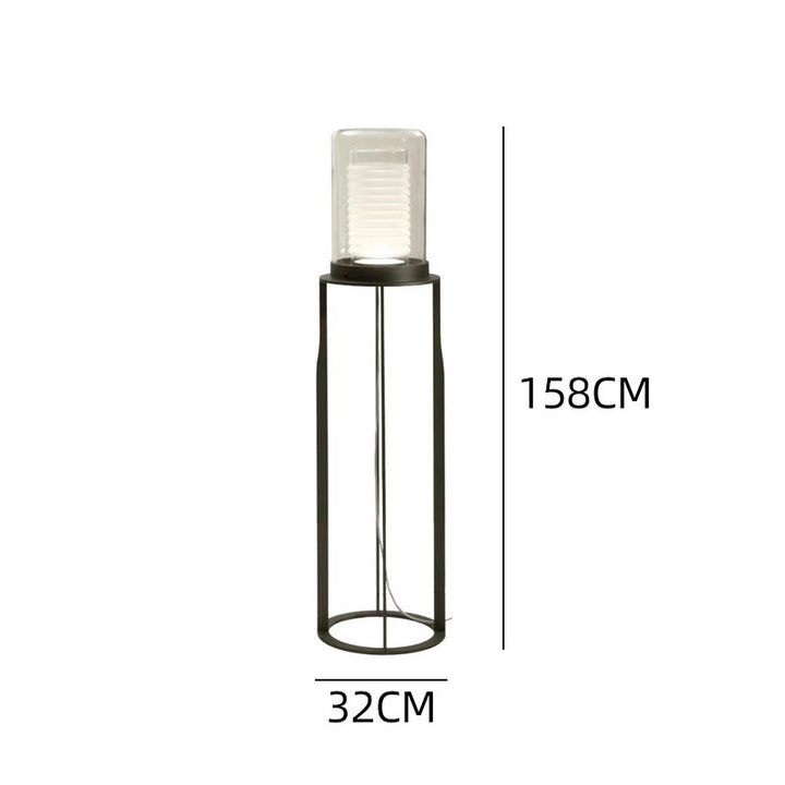 Moderne transparente Tischlampe