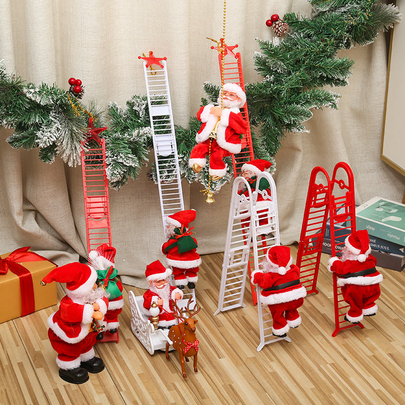 Lustige Weihnachtsmann Deko Figur Karnz