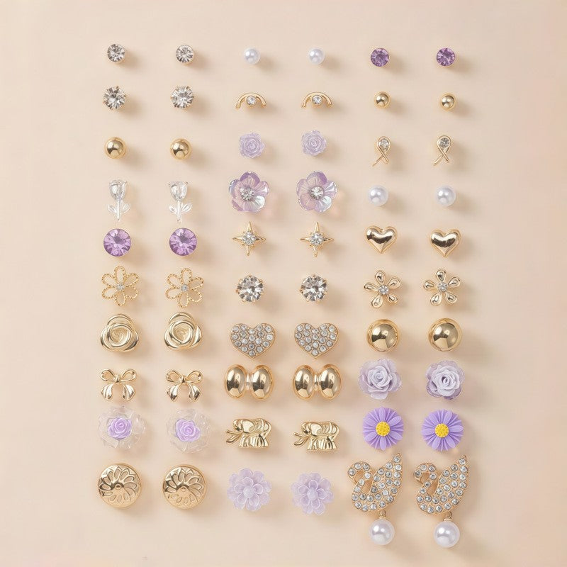 Glitzernde Ohrringe Set Karnz