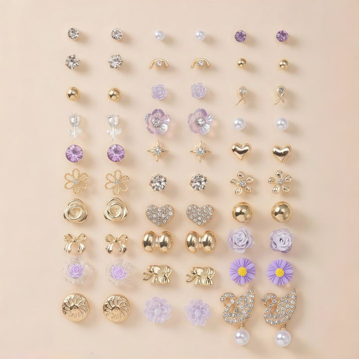 Glitzernde Ohrringe Set Karnz