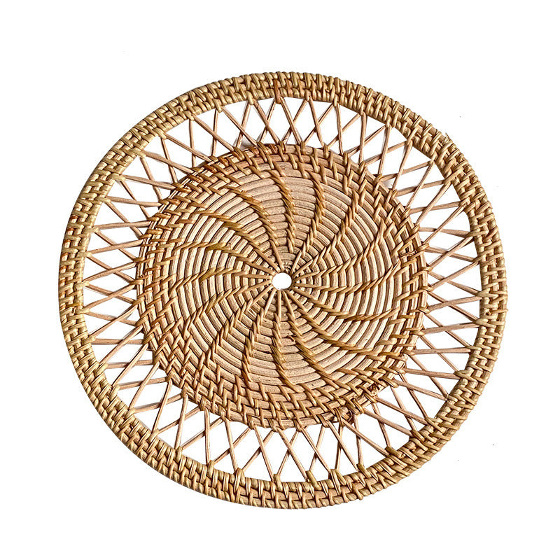 Damen Elegante handgewebte Rattanunterlage Karnz