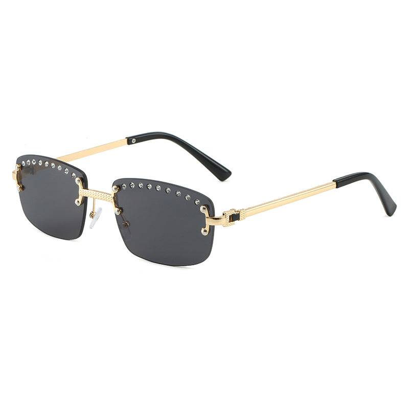 Damen elegante Sonnenbrille mit funkelnden Kristallakzenten Karnz