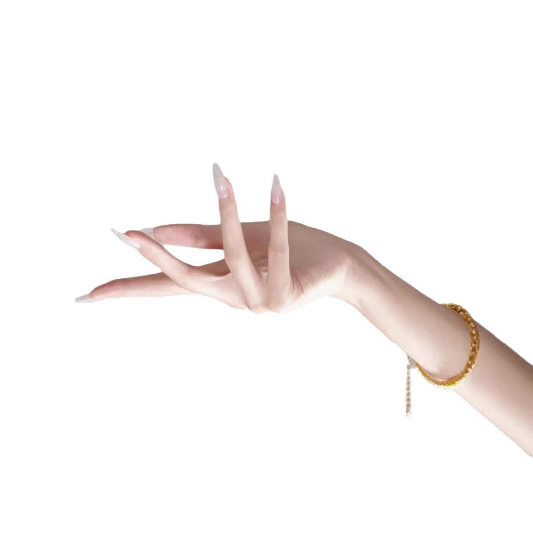 Elegante Stiletto Druck-auf-Nagelkunst