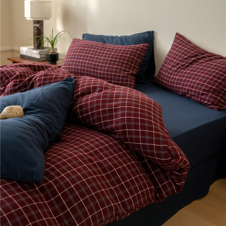 Gemütliches Flanell Bettüberwurf Set
