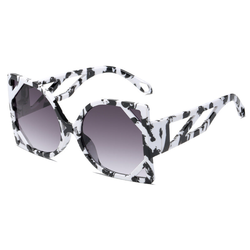 Damen geometrische Sonnenbrille mit exklusivem Design und UV-Schutz Karnz
