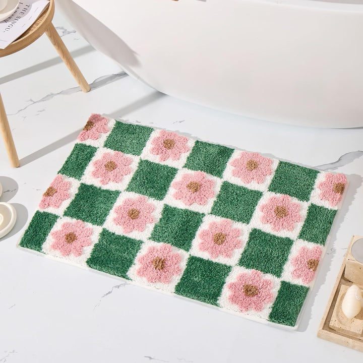 Stylische Blumenmuster-Badematte