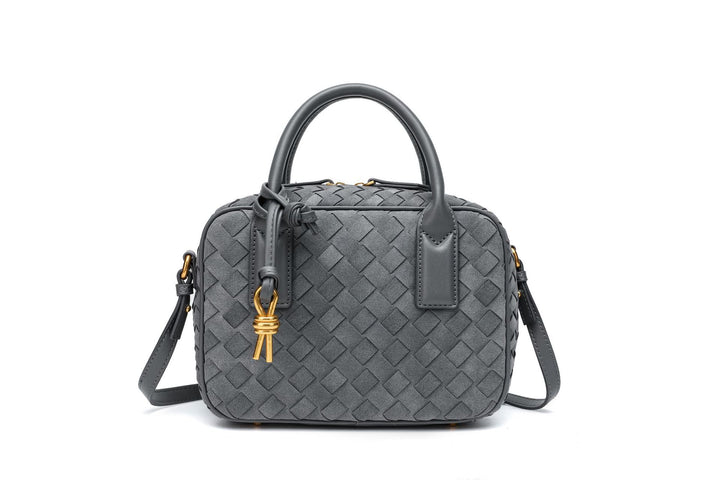 Texturierte Leder Boutique-Handtasche Karnz