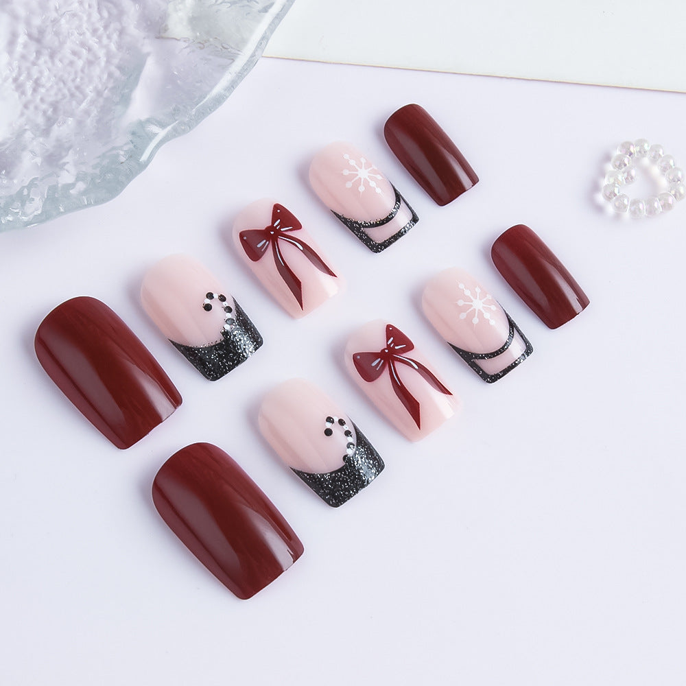Festive Glamouröse Press-On Nagelkunst Set Karnz