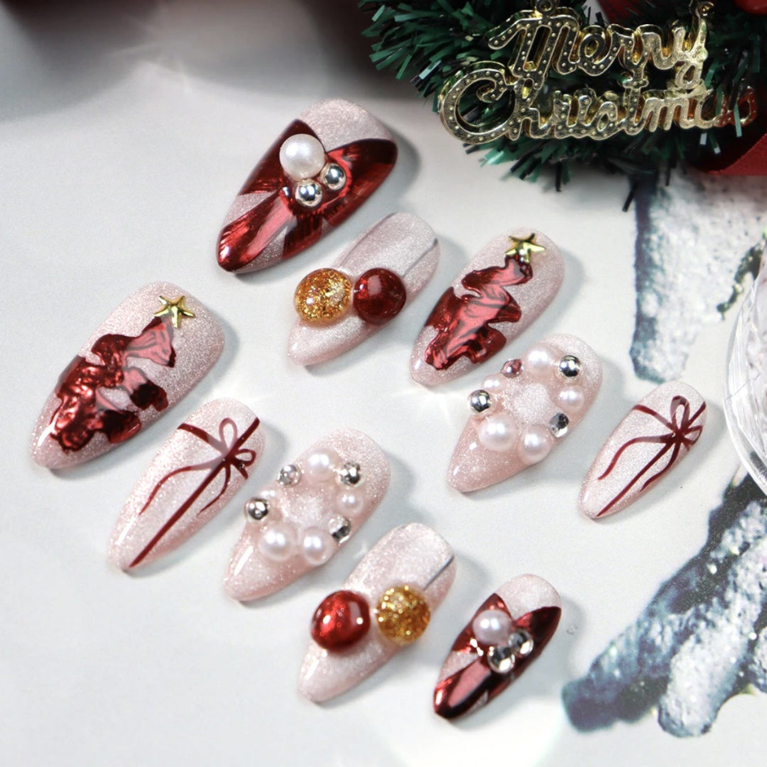 Festive Dekorative Press-On Nagel Set
