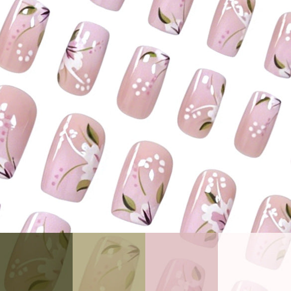 Elegante florale Acryl-Nageldesigns Karnz