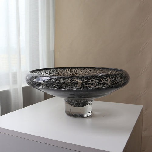 Skulptural Handgefertigte Dekorative Glas Mitte Schüssel Karnz