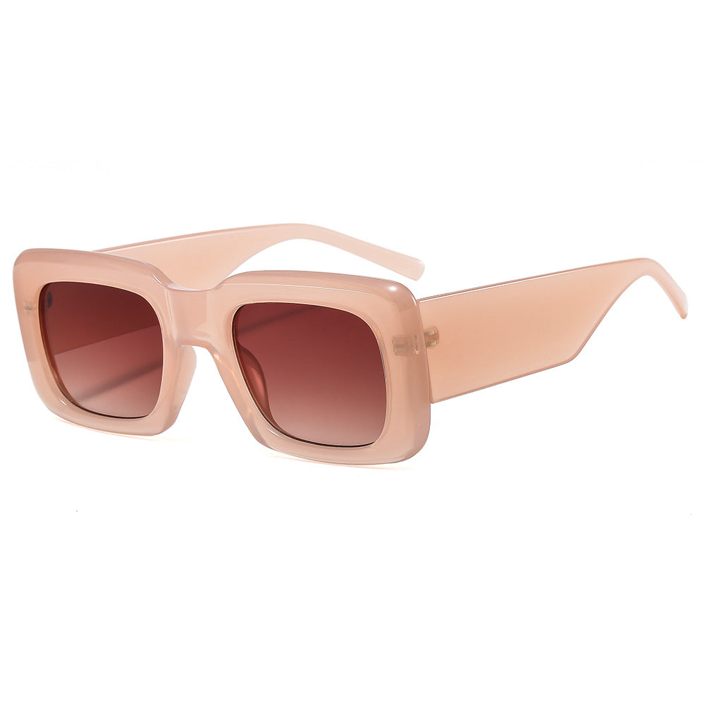 Damen oversized Sonnenbrille mit quadratischem Rahmen und transparentem Design Karnz