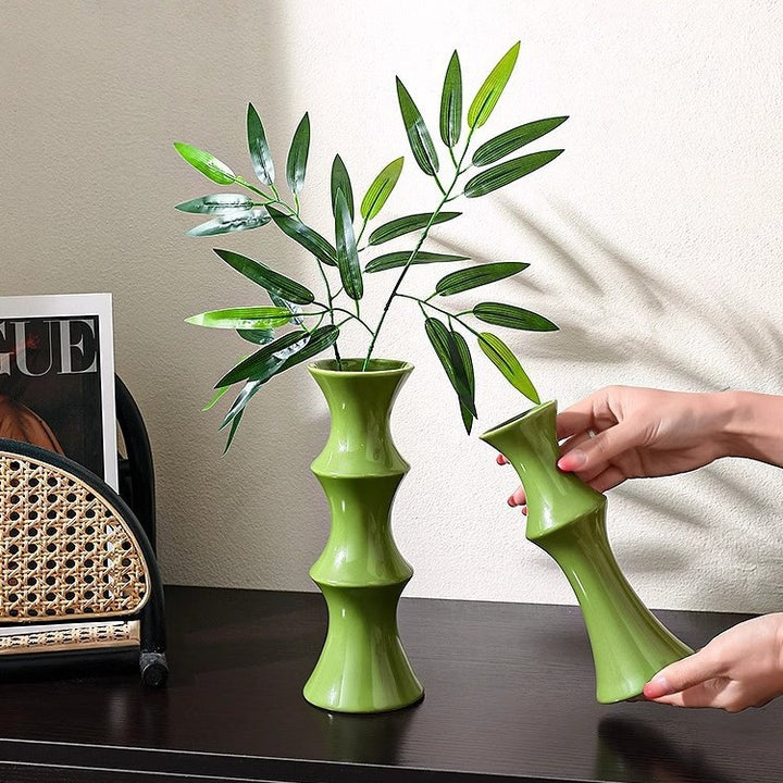 Zeitgenössische Bambus-Style Vase