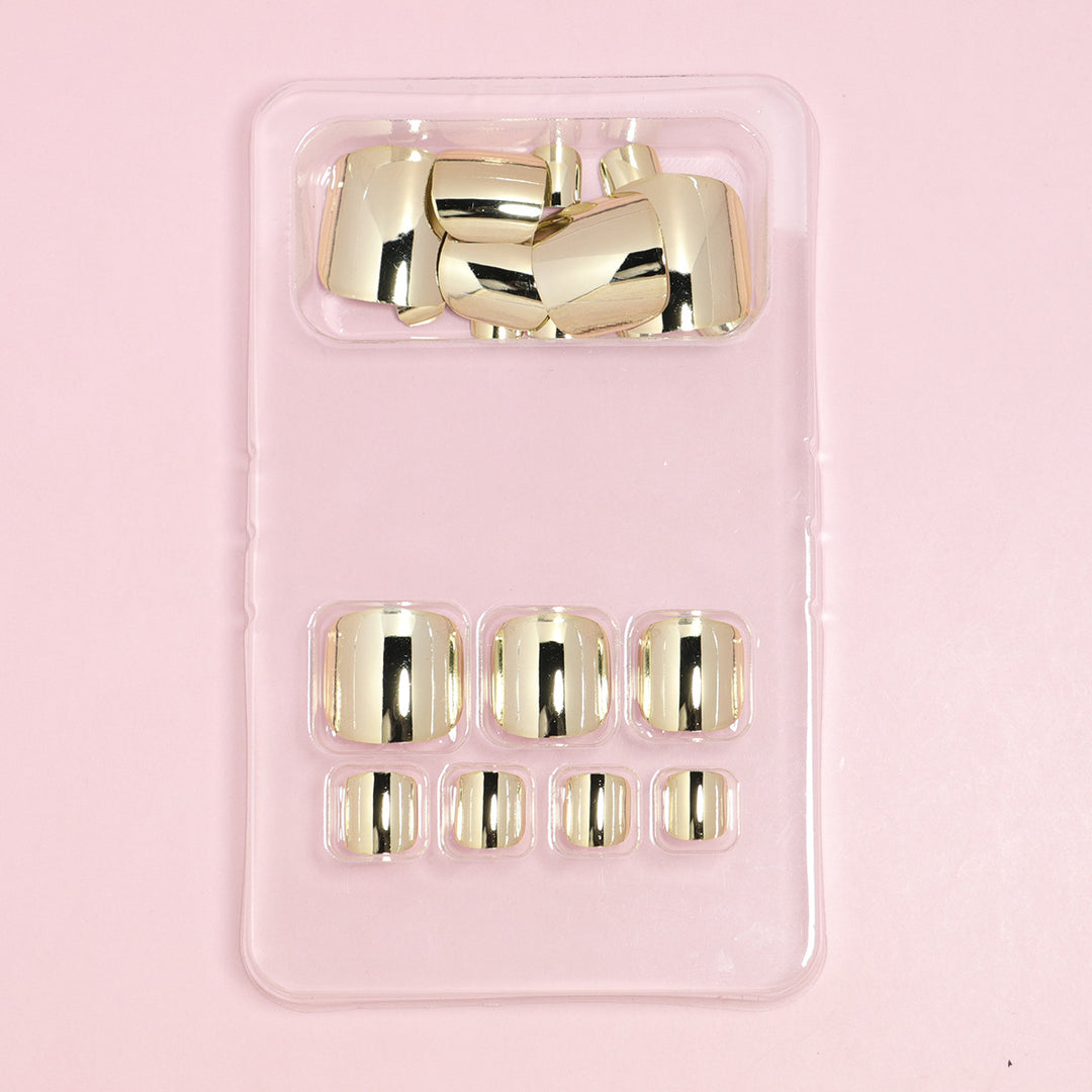 Premium Glänzendes Press-On Nagelset Karnz