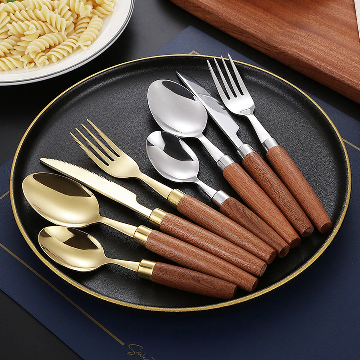 Eleganter Dessertlöffel mit Ergonomischem Holzgriff Karnz
