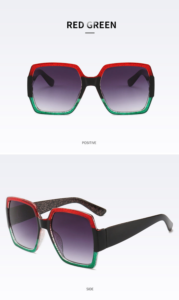 Funkelnde geometrische Rahmen Sonnenbrille Karnz
