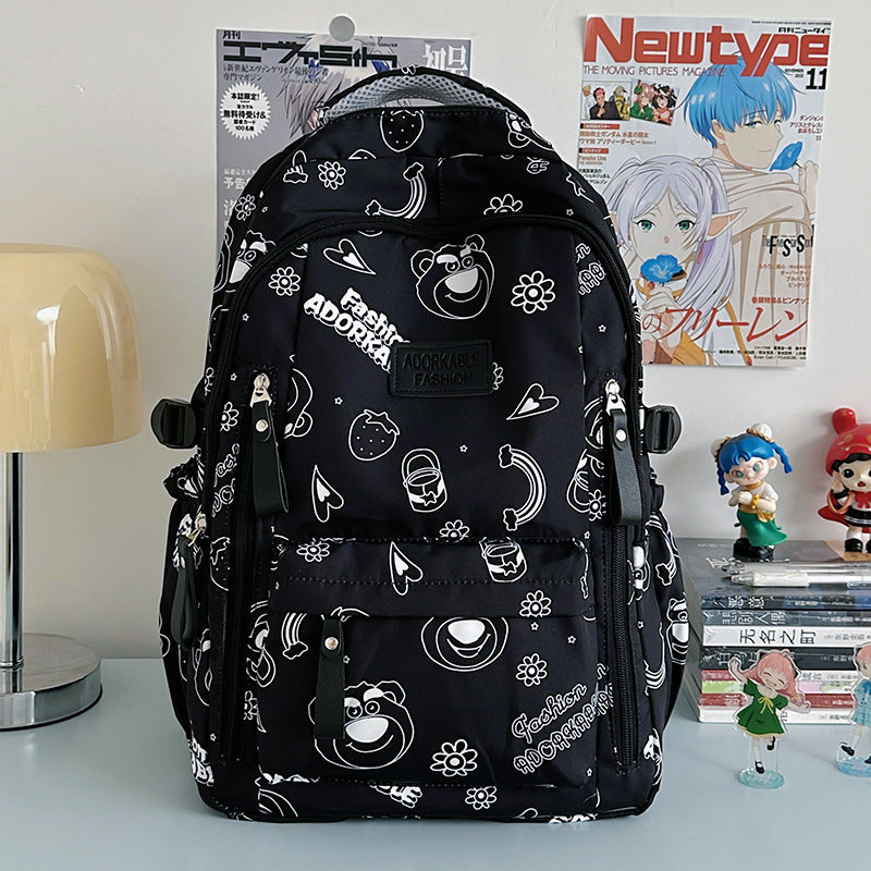 Verspielter Cartoon-Print-Rucksack
