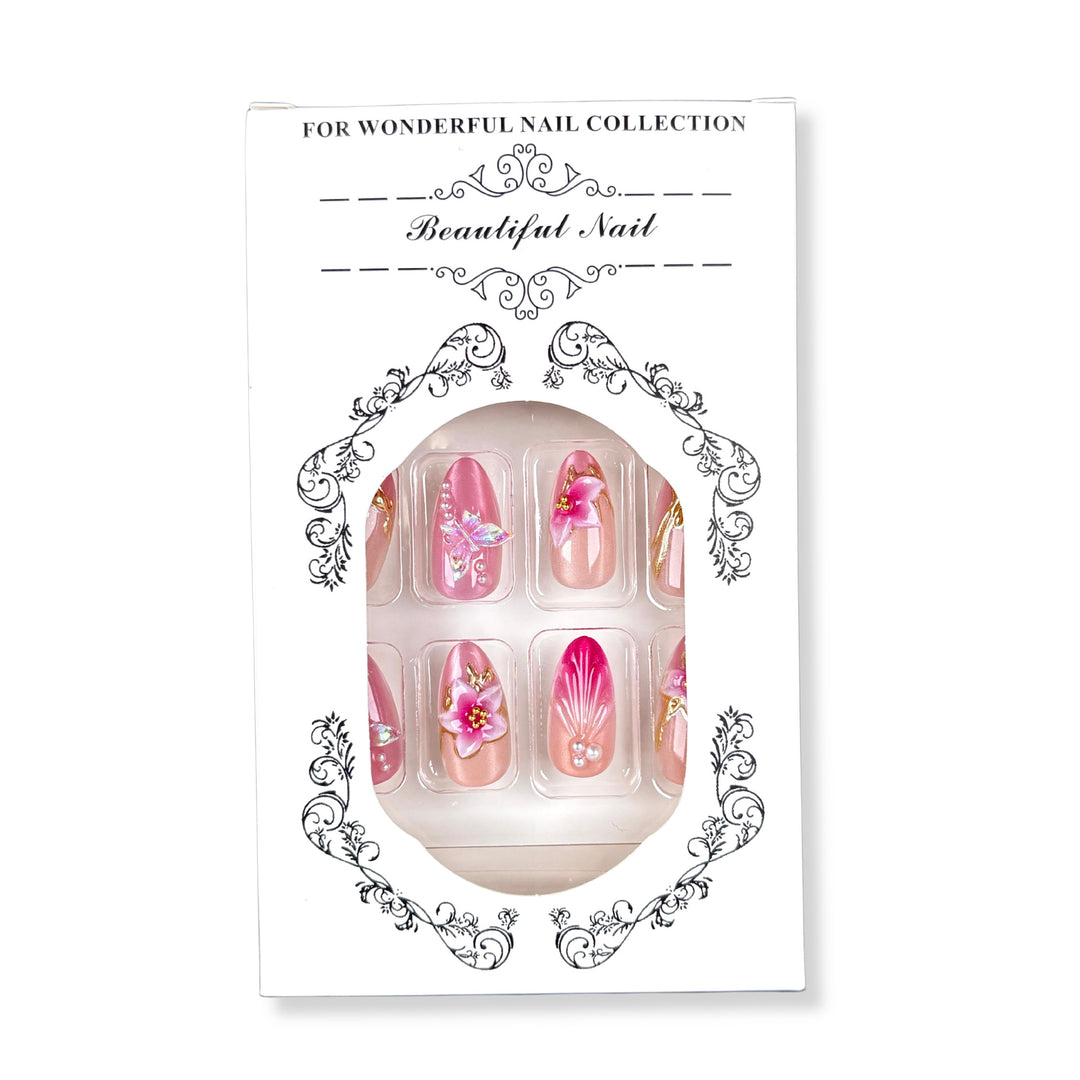 Floral Nail Art Press-On Set