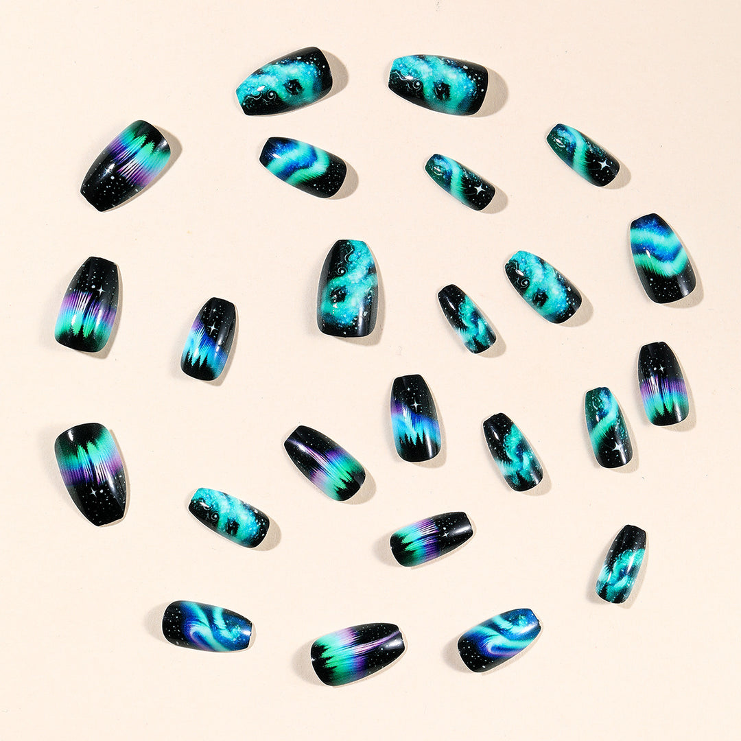 Cosmic Aurora Nagelkunst Set Karnz