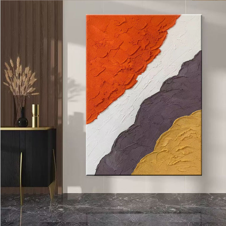 Texturiertes geometrisches Leinwandkunst