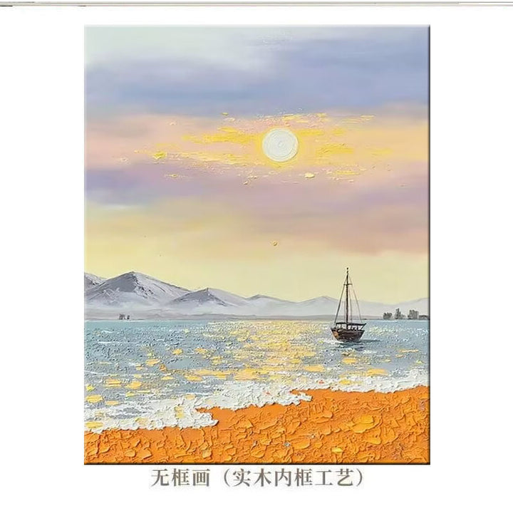 Texturiertes Küsten-Seascape-Leinwandkunst