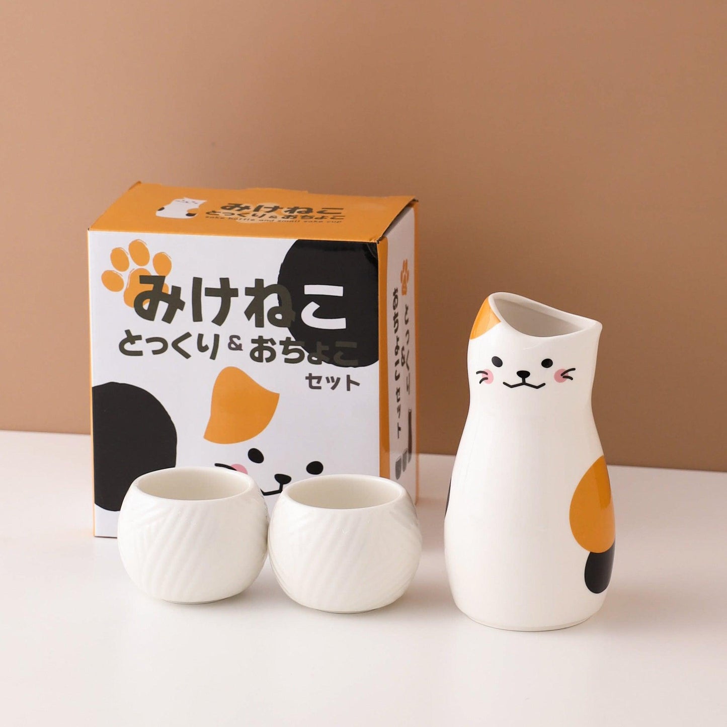 Japanisches Keramikkätzchen Sake Sets | Karnz