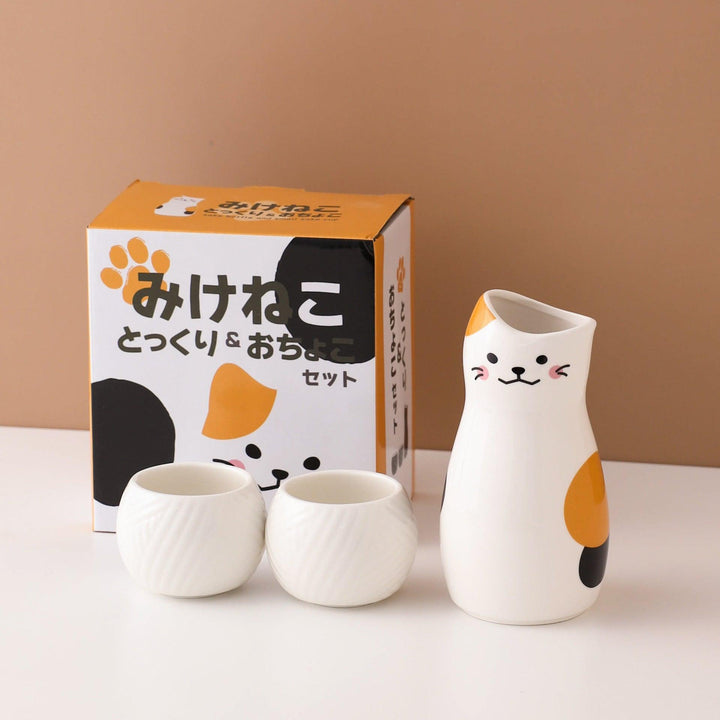 Japanisches Keramikkätzchen Sake Sets | Karnz